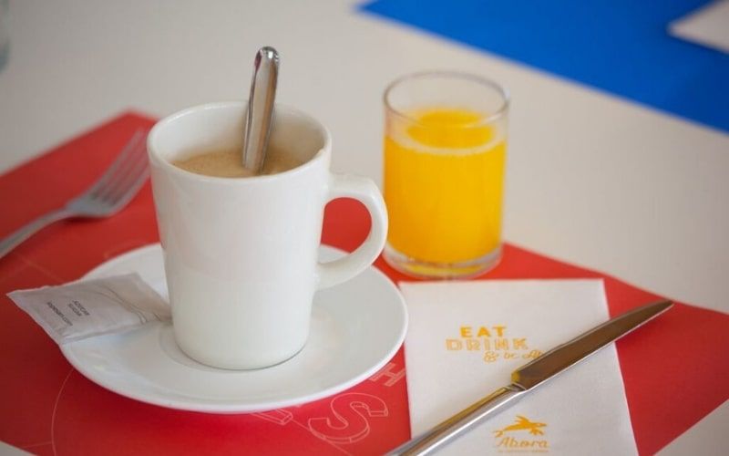 tea and orange juice