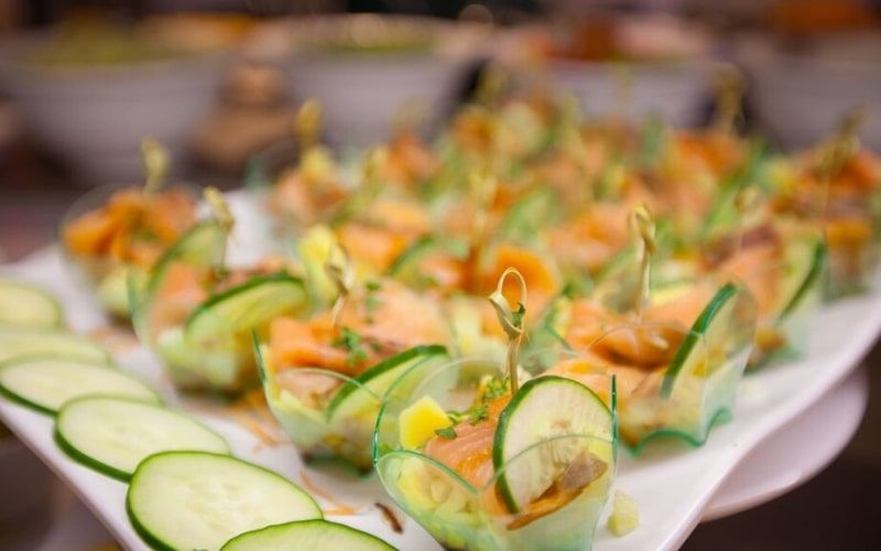 cucumber and salmon treats