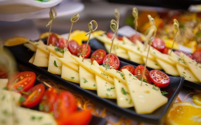 cheese and meat platter