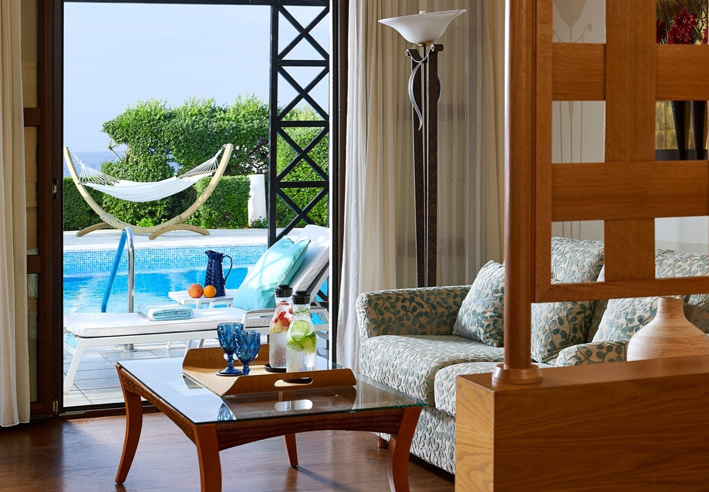 bright and spacious villa with a view of the pool