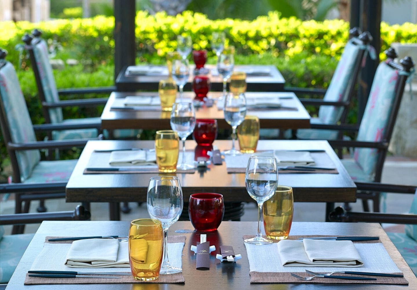outdoor restaurant and dining area