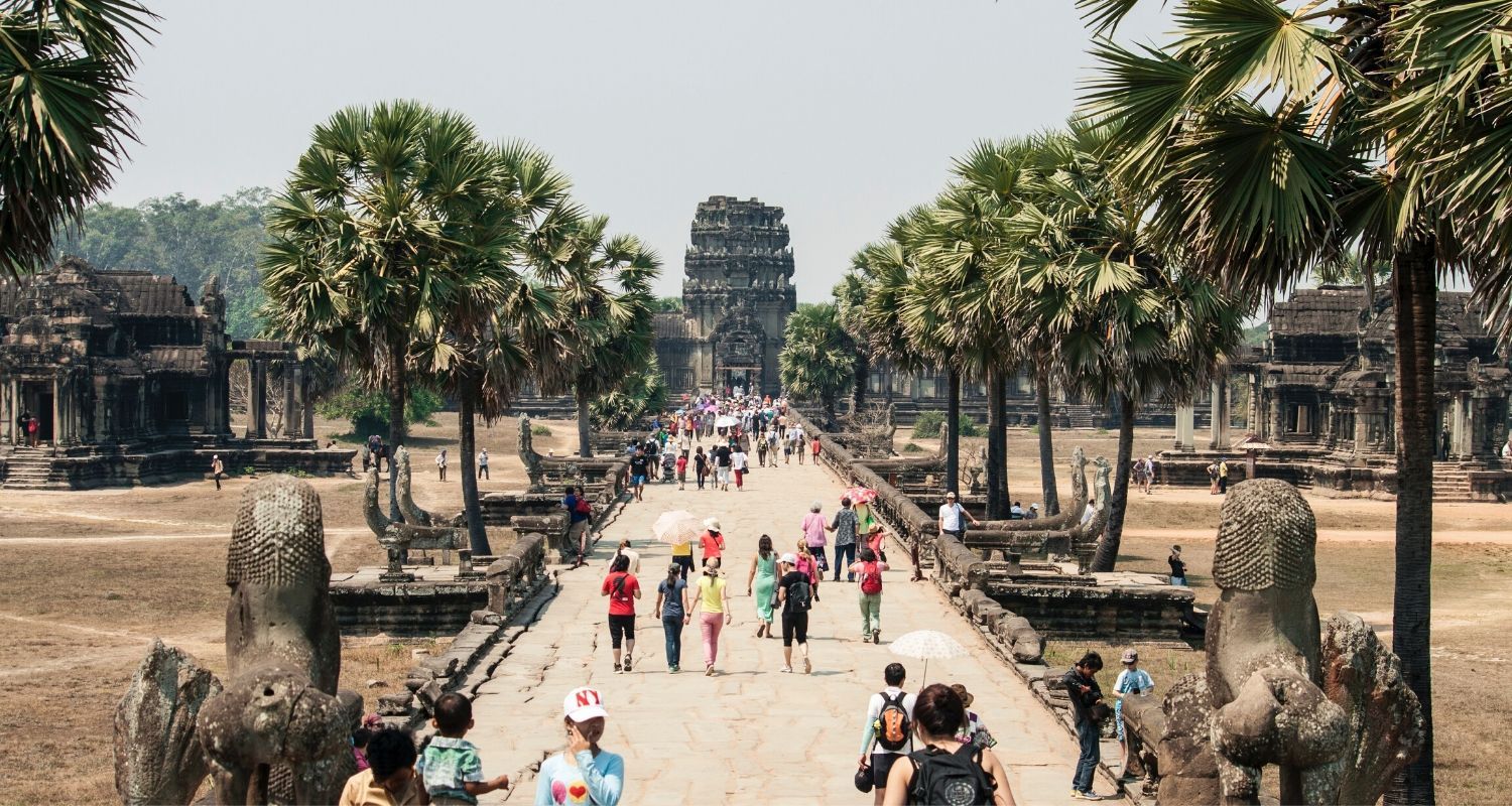 flat bridge leading to ancient city