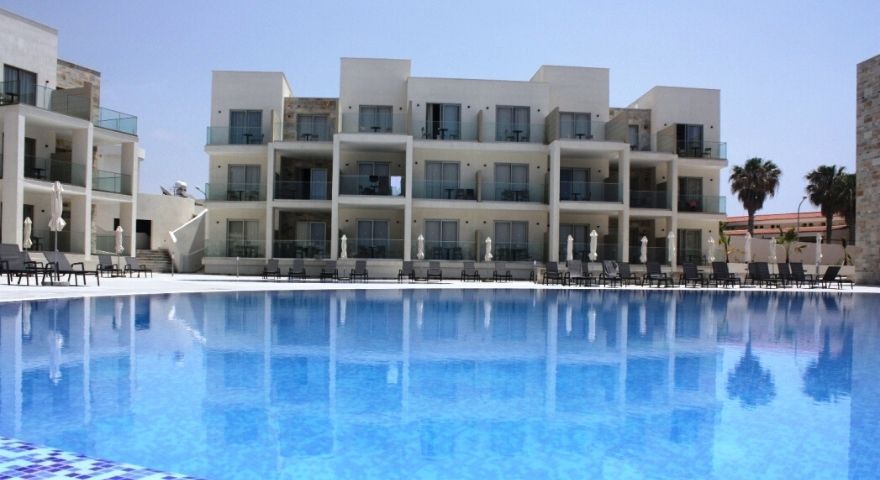 hotel exterior near the outdoor swimming pool