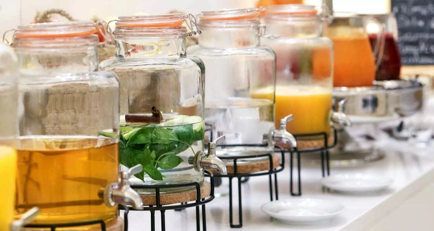 Variety of breakfast drinks