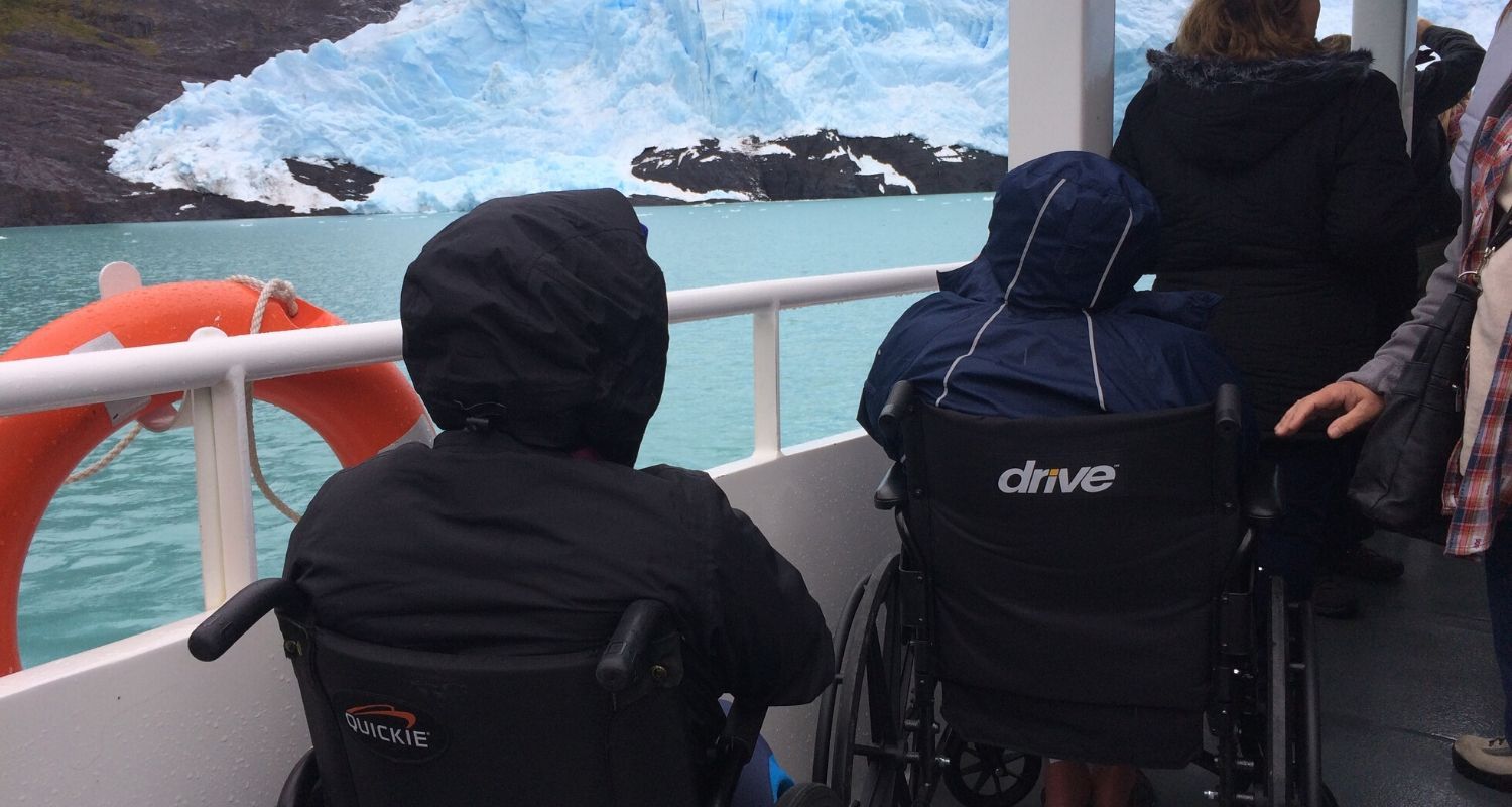 approaching a large glacier