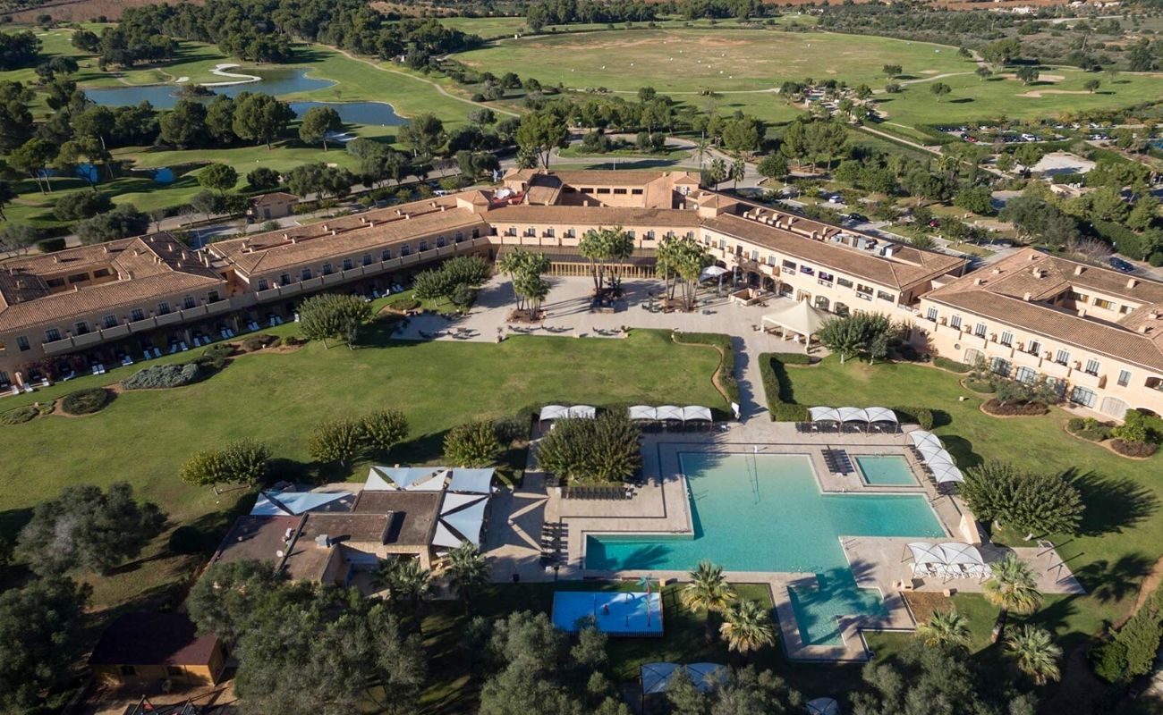 aerial view of the resort