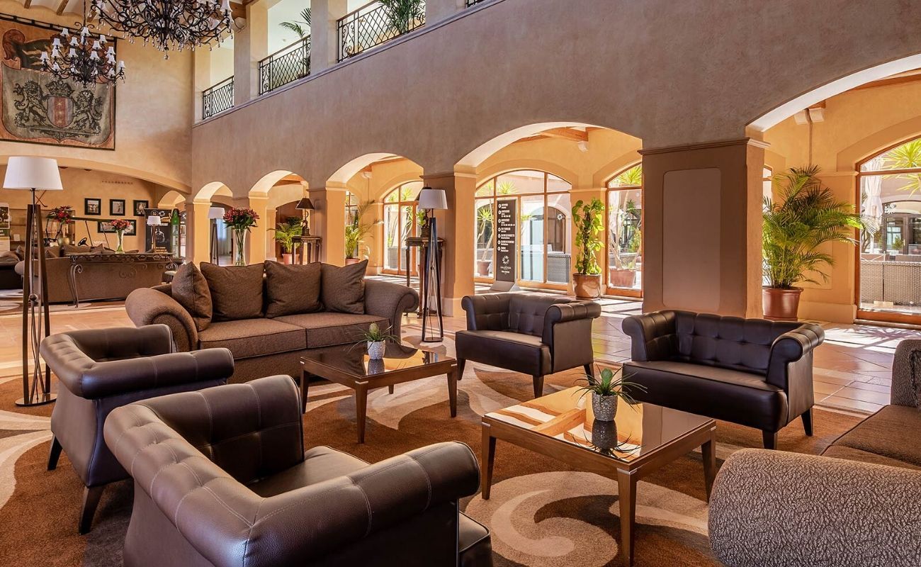 indoor lounge with an assortment of comfy chairs