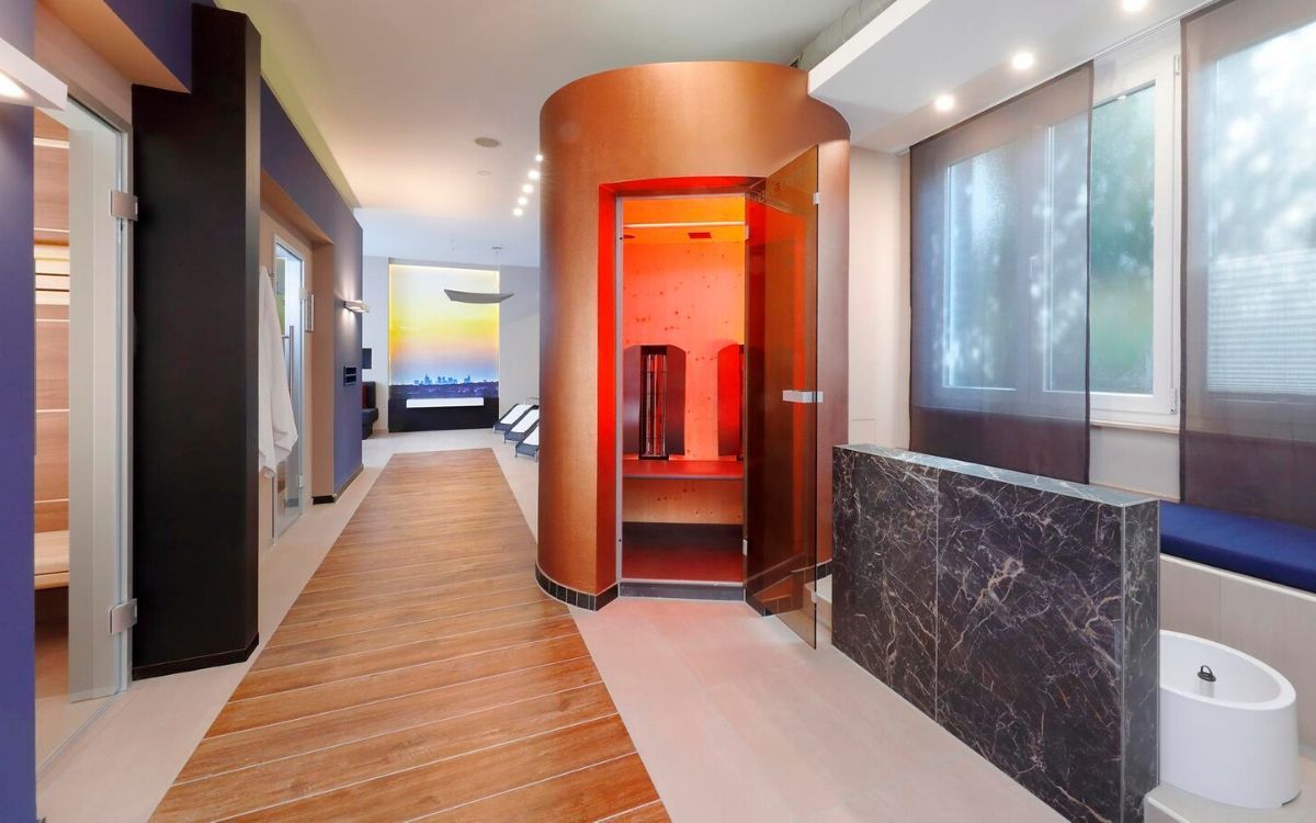 relaxing sauna at the hotel spa