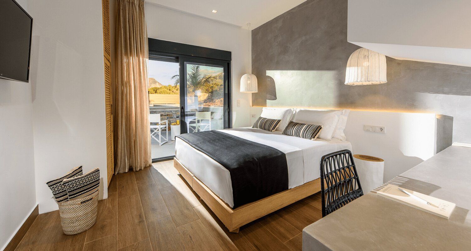 spacious double room with a view