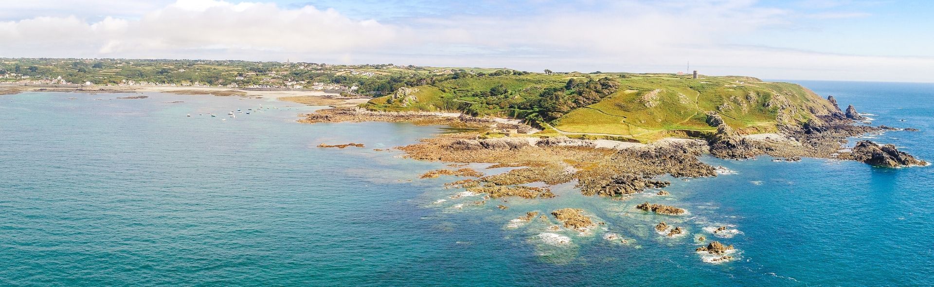 aerial view of one of the channel islands