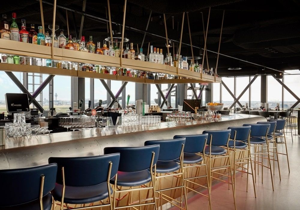 indoor sports bar and lounge area