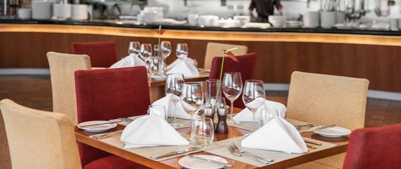 dining table prepared for dinner
