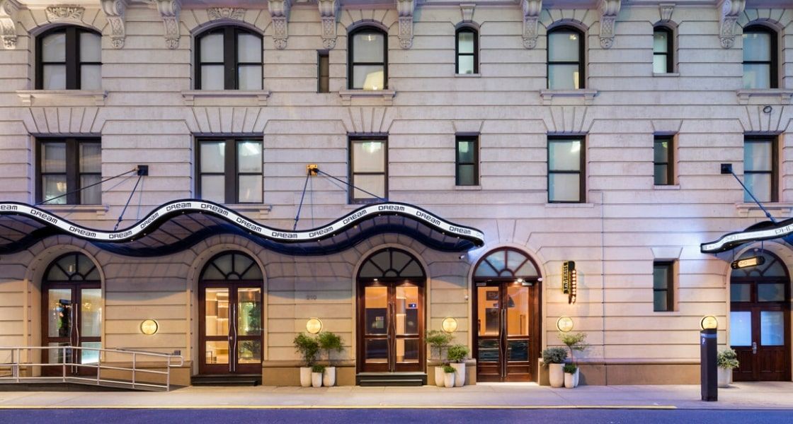 hotel entrance exterior