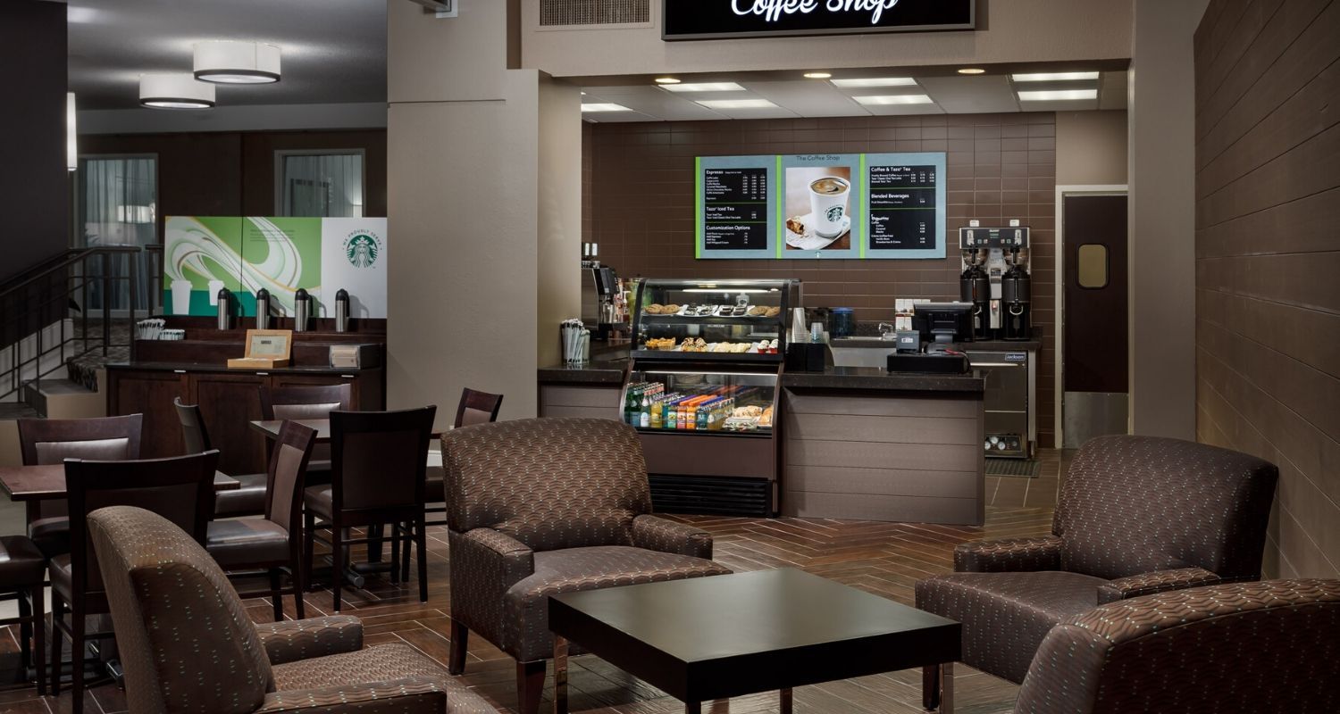 Coffee shop with areas to relax