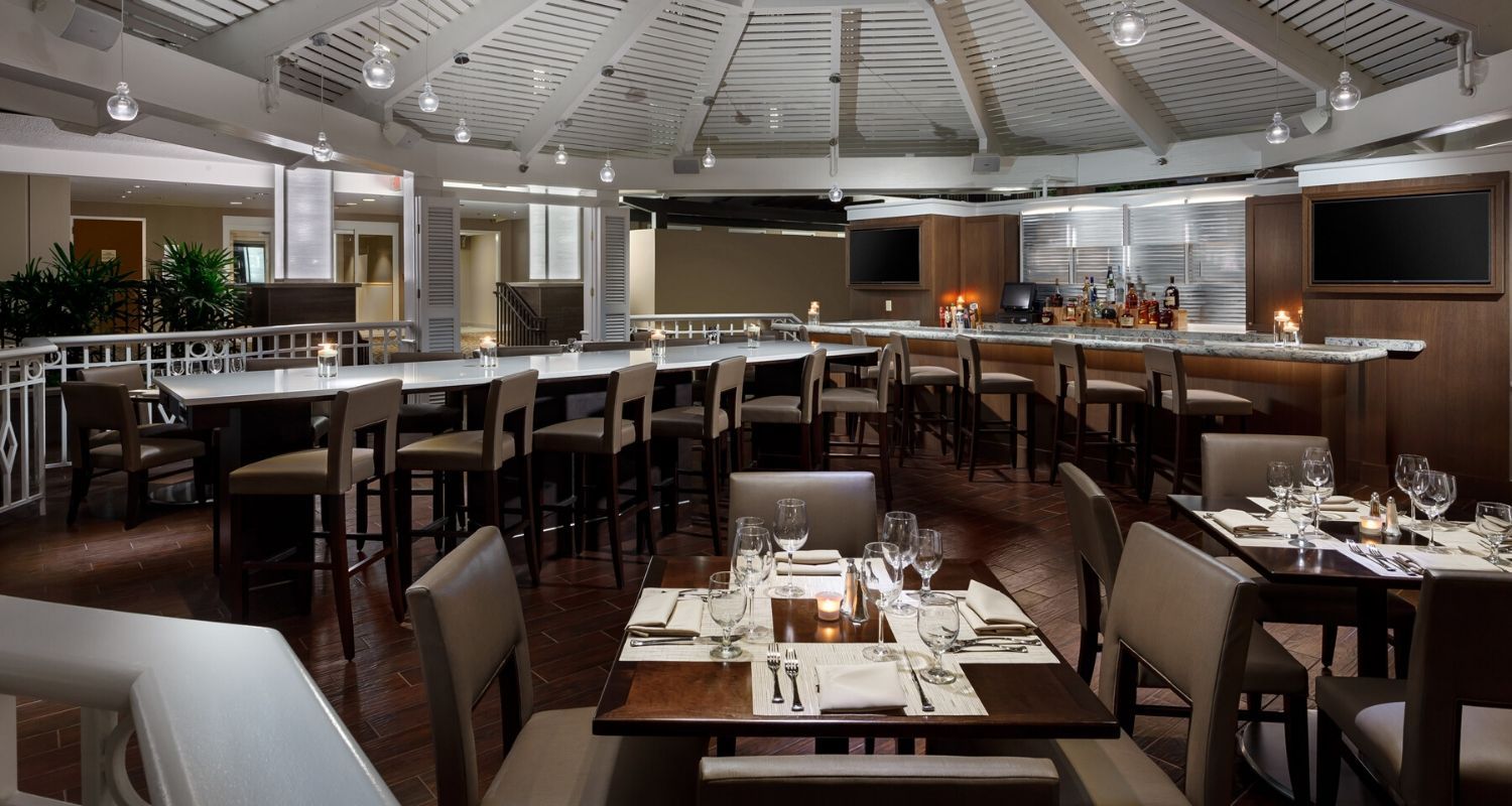 Large dining room and indoor restaurant