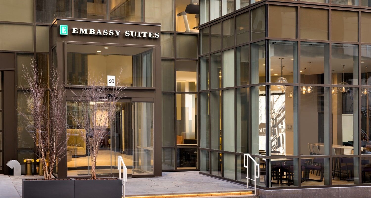 entrance into the hotel