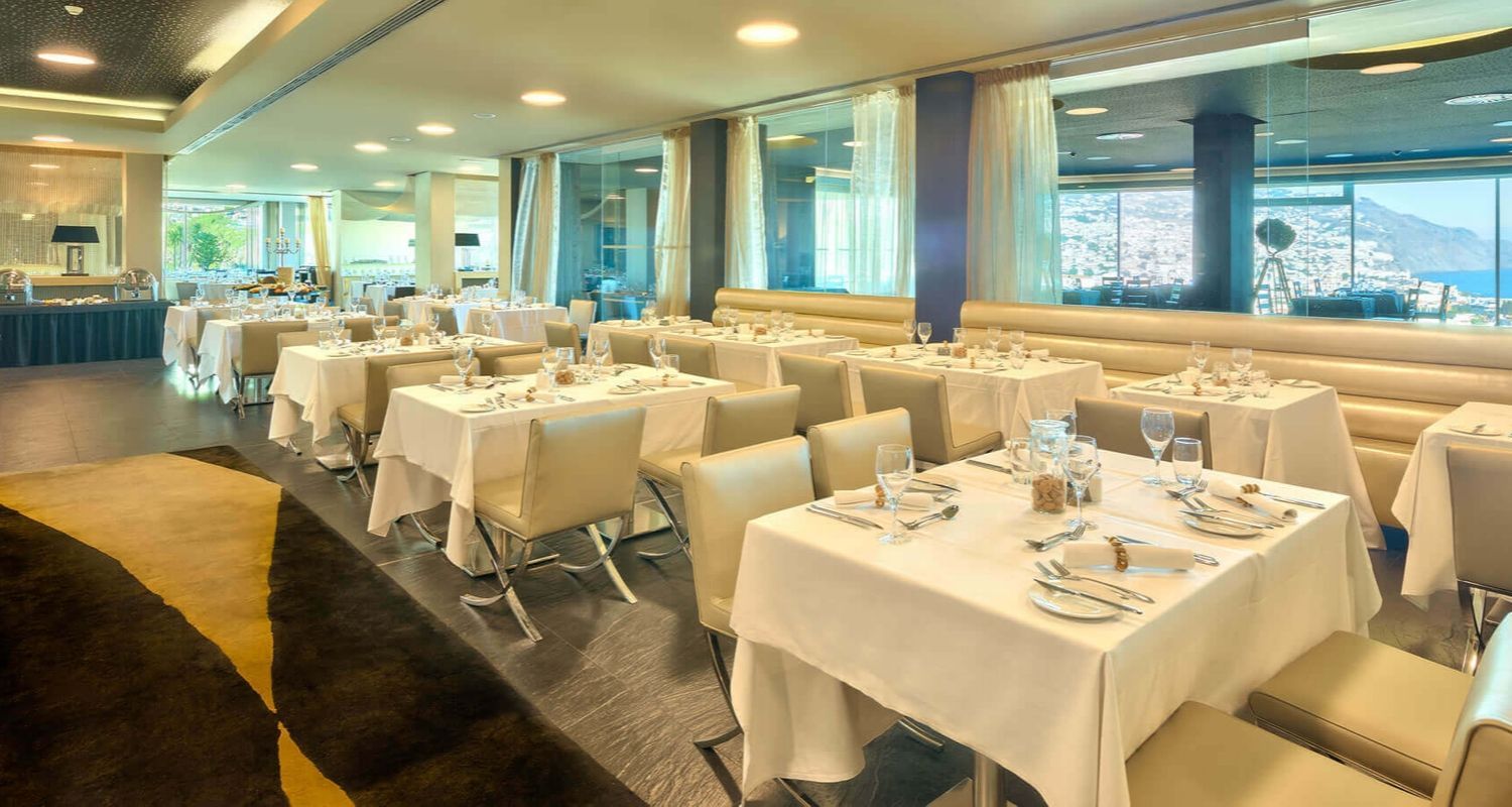 warmly lit indoor restaurant