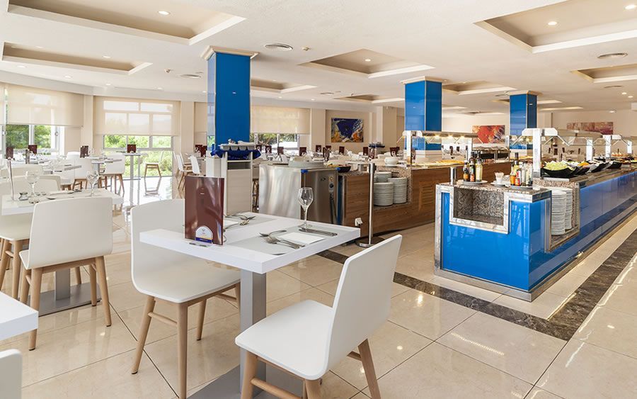 indoor buffet and dining area