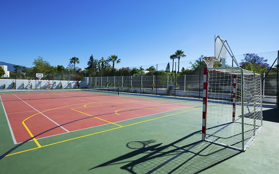 tennis, basketball and football pitch