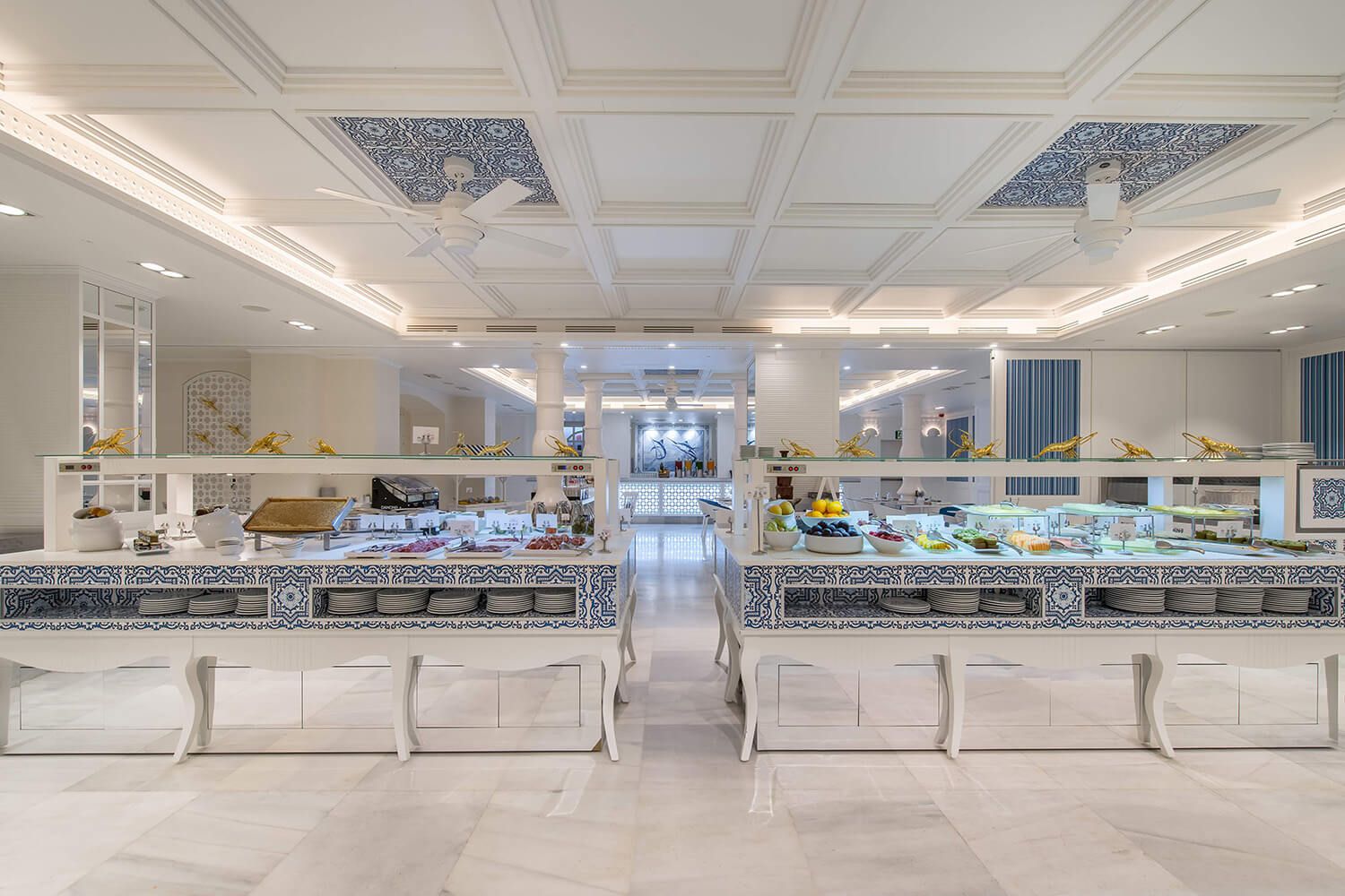 indoor buffet with an assortment of culinary treats