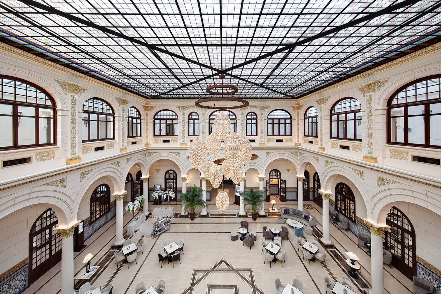 spacious reception lobby