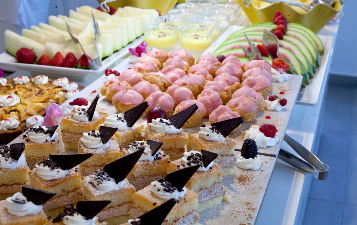 dessert at the indoor buffet restaurant