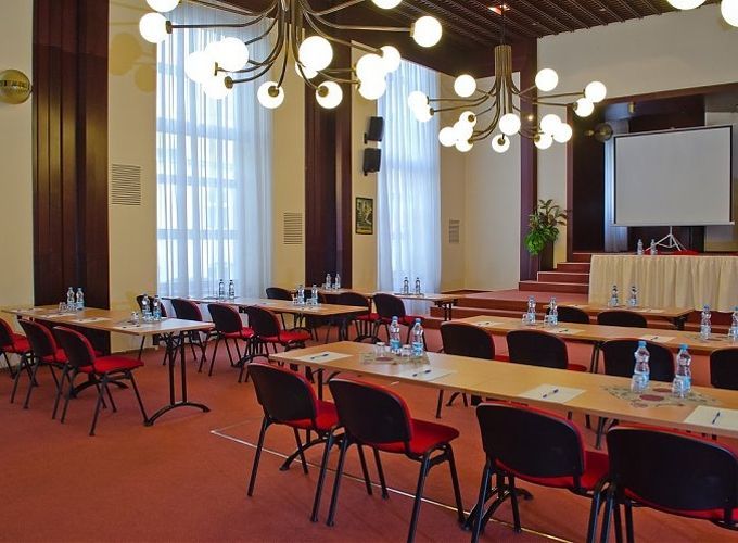 conference venue with complementary water