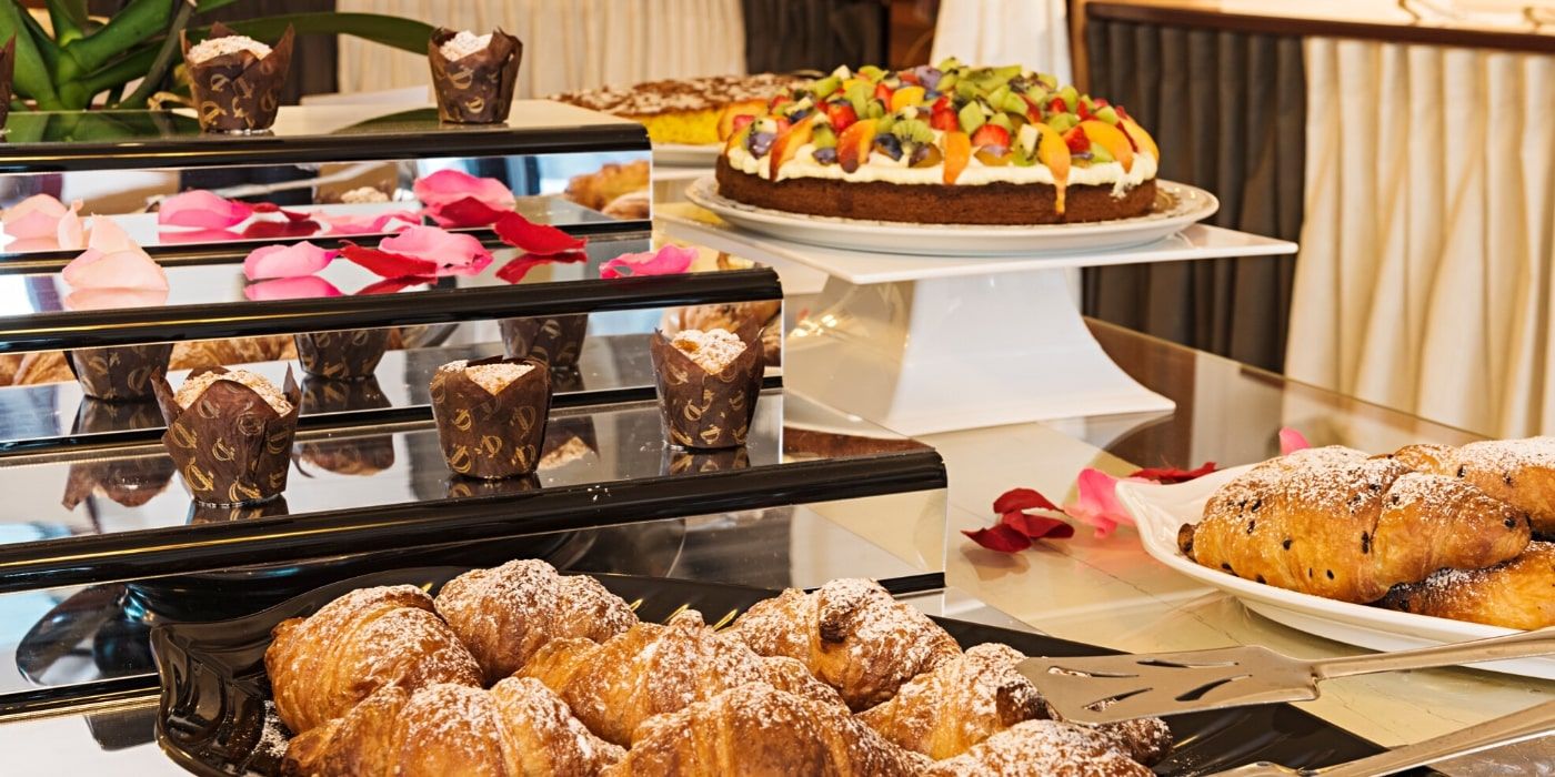 Tarditional Italian desserts at Hotel Kriss, Lake Garda