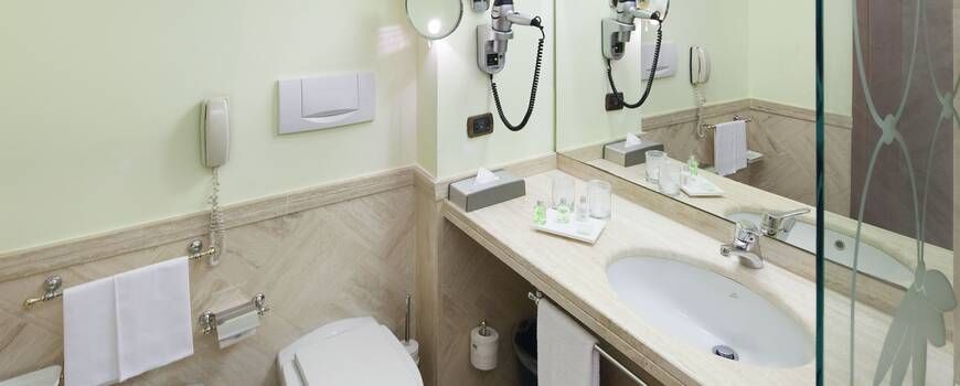 bright bathroom with adapted amenities