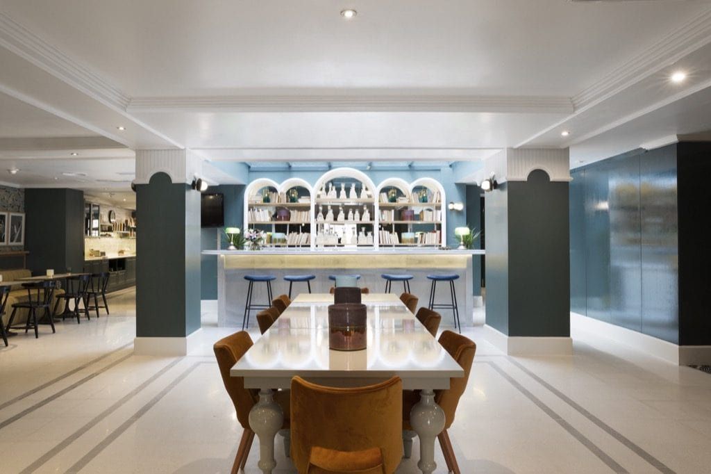 indoor restaurant and dining room