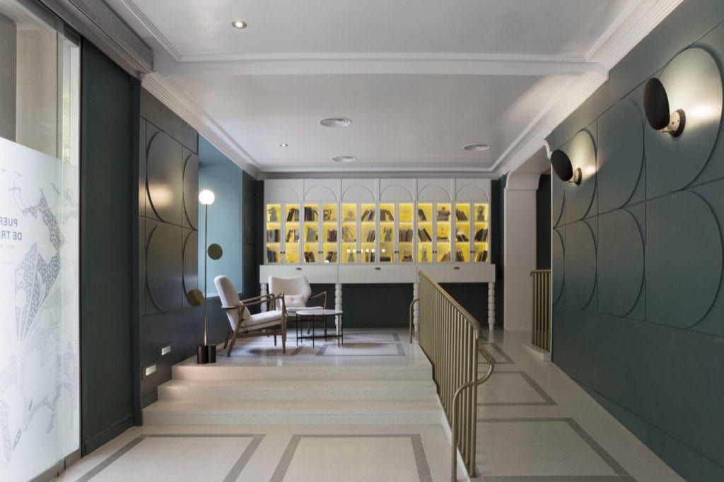 wheelchair ramp leading to the rest of the hotel