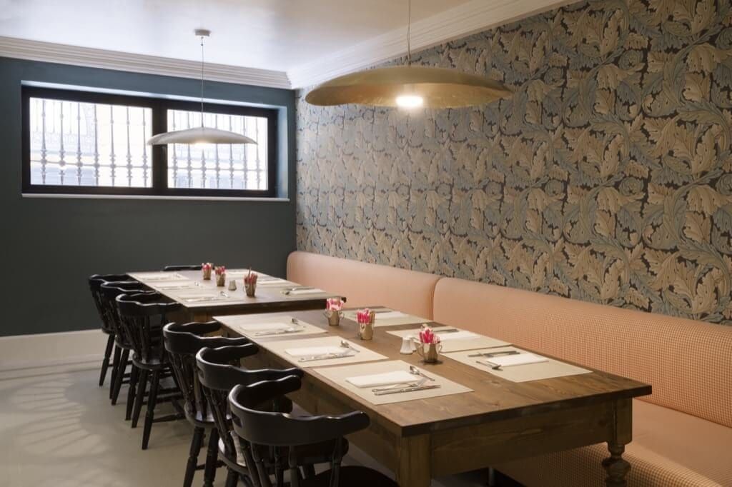 indoor restaurant and dining room