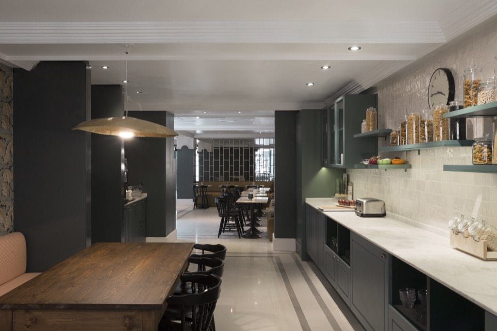 indoor breakfast buffet and dining room