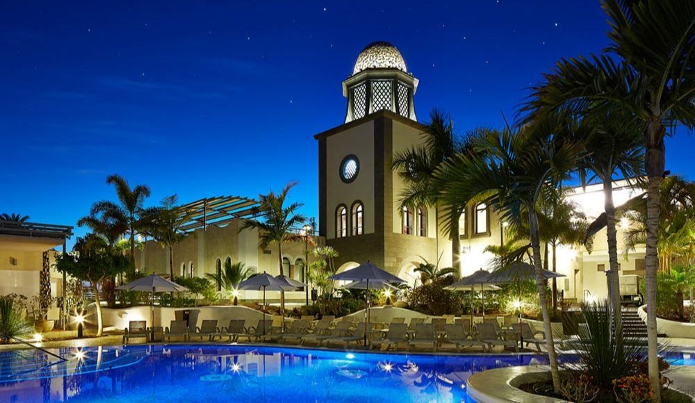 hotel exterior near the swimming pool