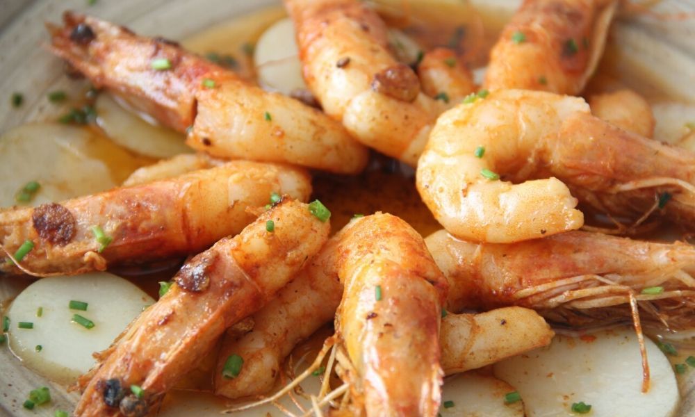 prawns arranged to meet fine dining standards