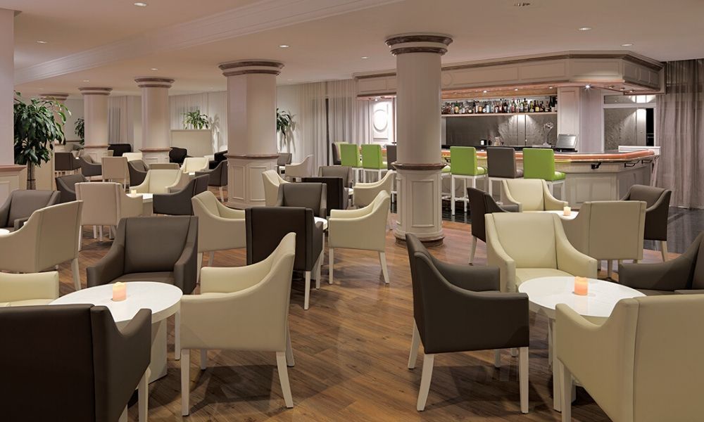 cosy and spacious indoor restaurant