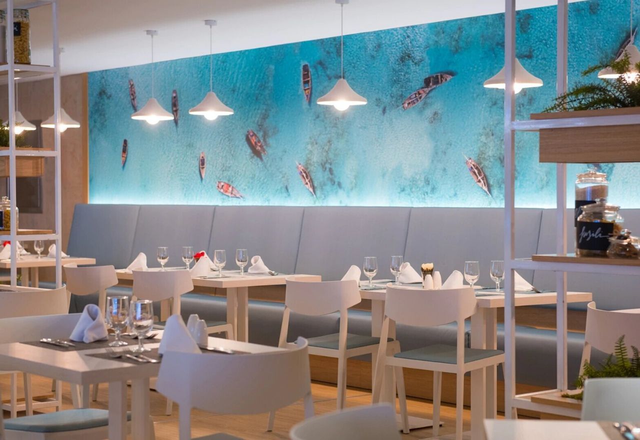 indoor restaurant and dining room