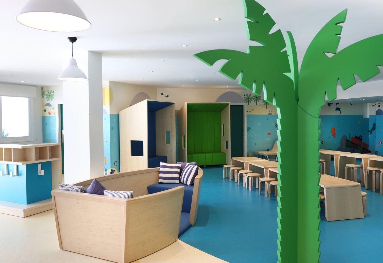 indoor child-friendly play area for kids club