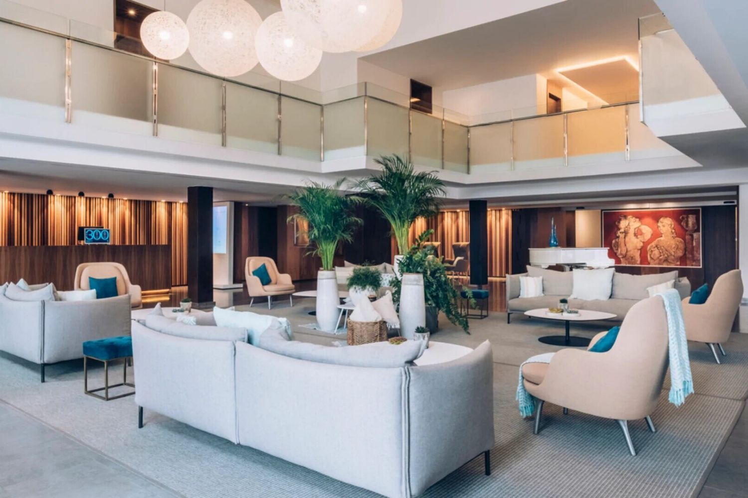 reception lobby and check-in desk