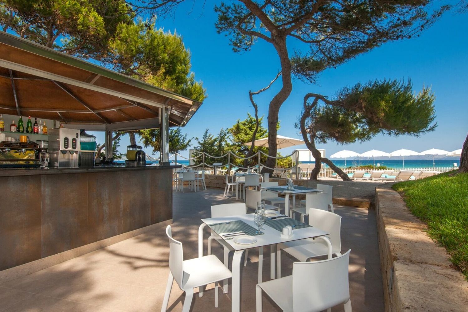 outdoor restaurant and dining area