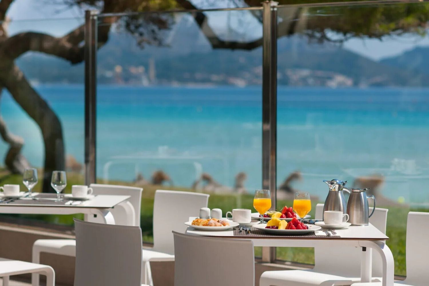 outdoor restaurant and dining area