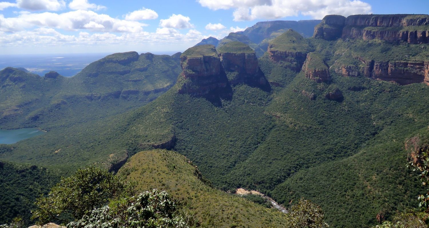Blyde River Canyon showing the sheer amount of green in the area