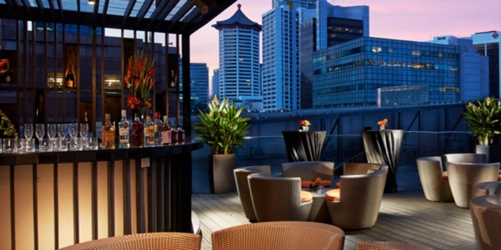 rooftop bar and lounge space