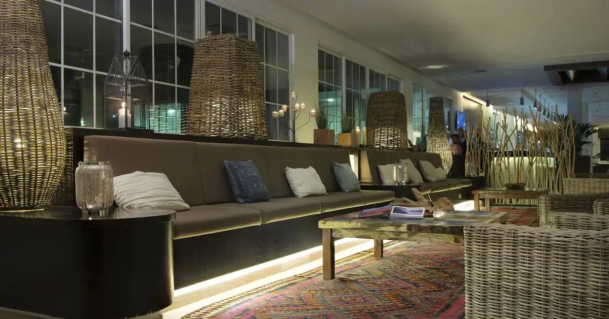 focus on the comfy chairs in the lobby