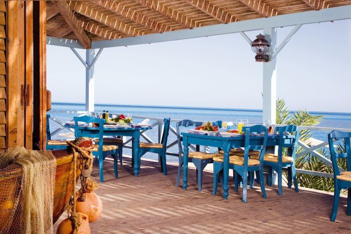 outdoor restaurant and dining area