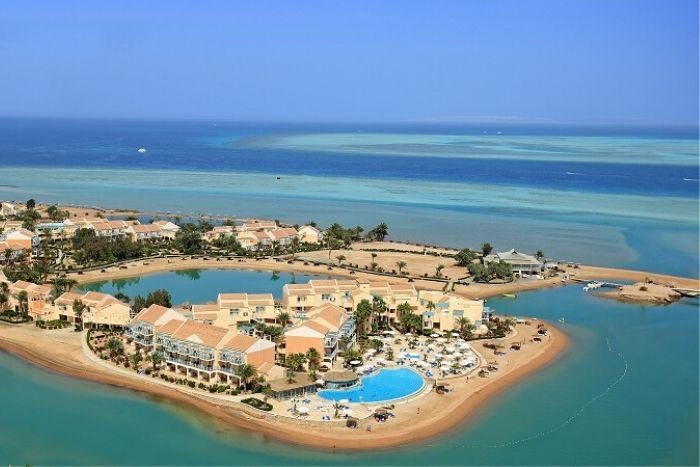 aerial view of the spa resort