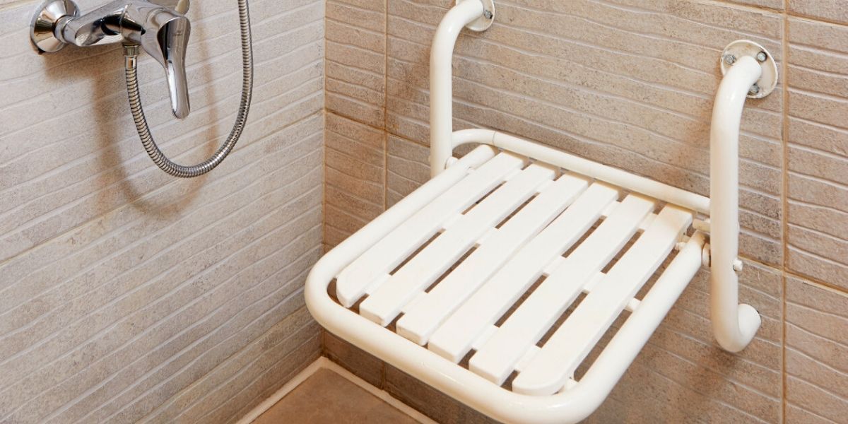 fixed to the wall shower chair