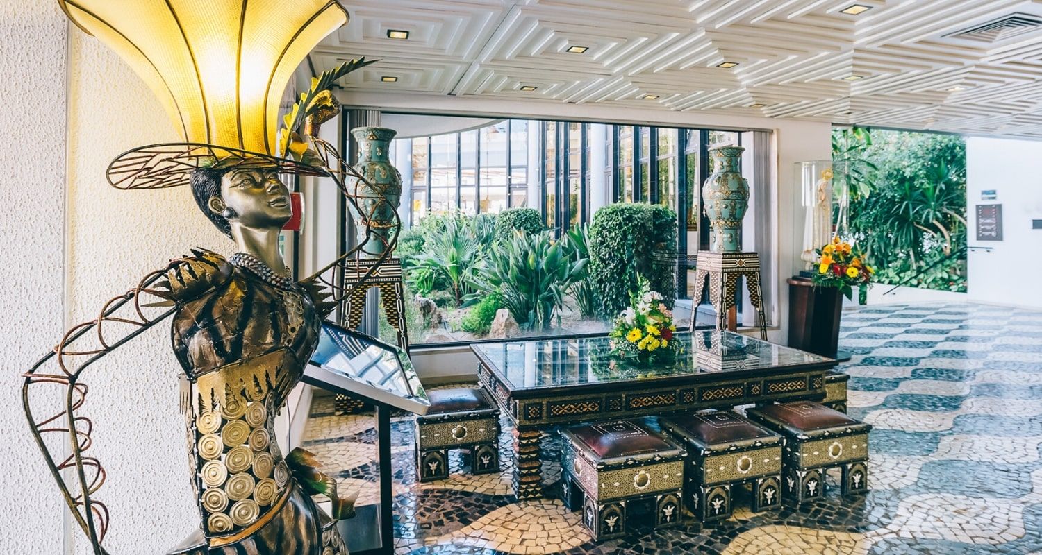 indoor lobby and lounge area