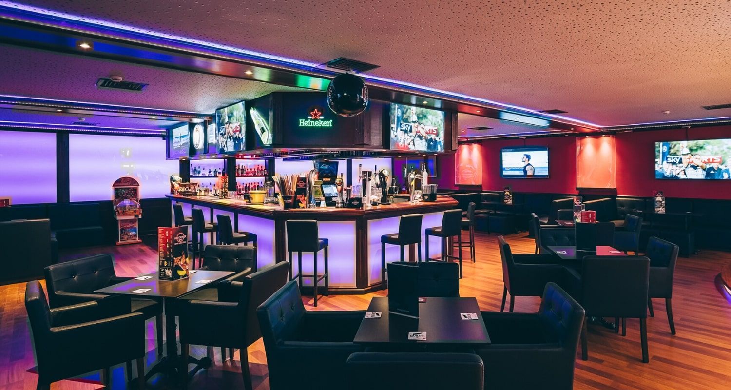 indoor bar with mood lighting