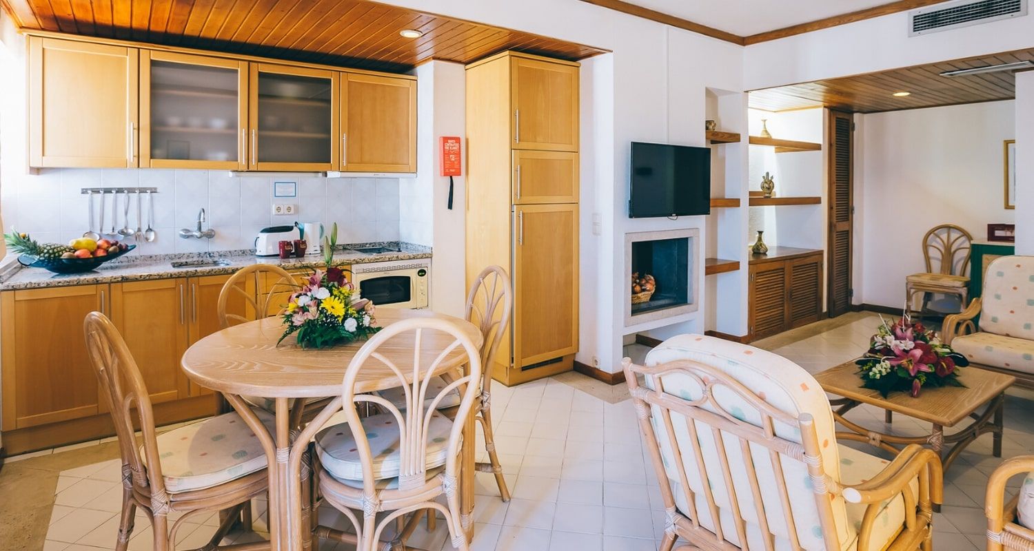 large apartment living room and kitchen